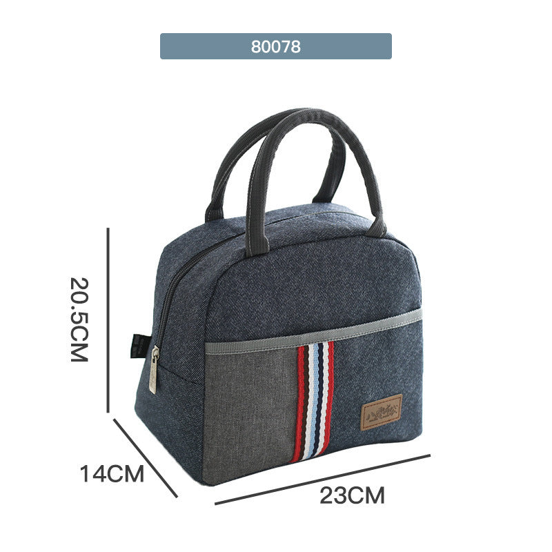Office Worker Insulated Portable Round Lunch Bag