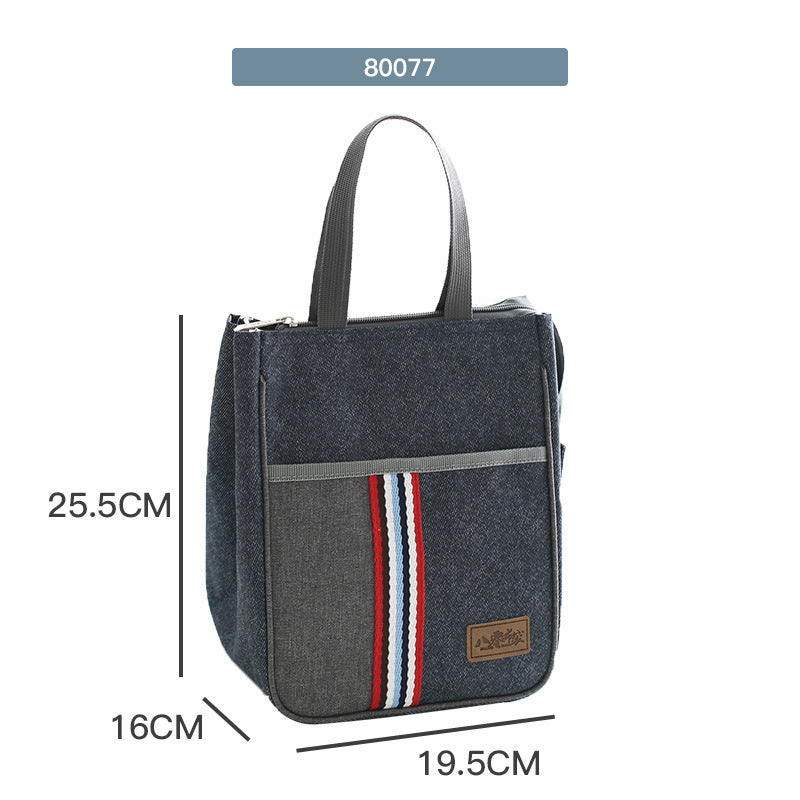 Office Worker Insulated Portable Round Lunch Bag