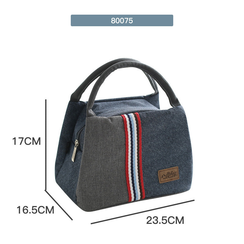 Office Worker Insulated Portable Round Lunch Bag